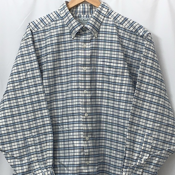 Men’s L.L. Bean Traditional Fit Flannel Button Down Shirt Size 18-33 EUC - Picture 2 of 6